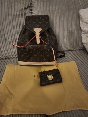 New In BOX WITH Dustbag Monogram Backpack with Vachetta Trim and FREE WALLET